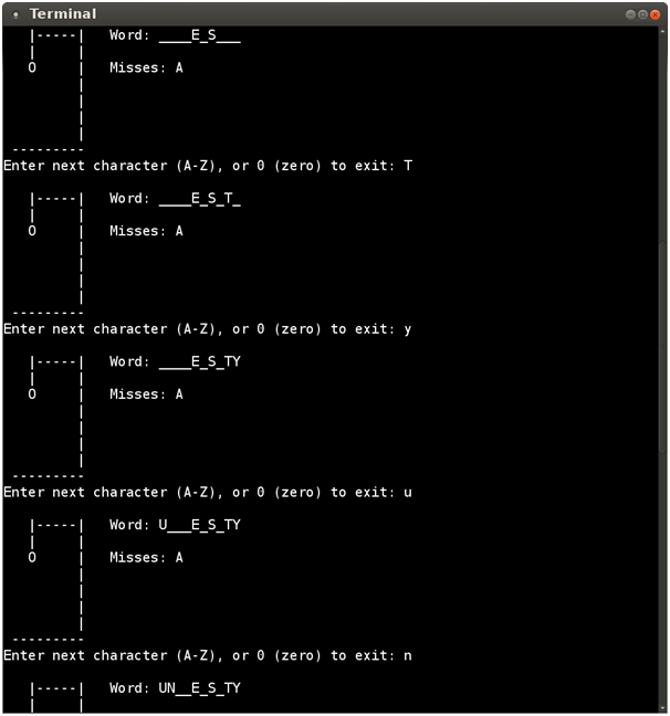 Create a game of Hangman in ARM assembly language 1